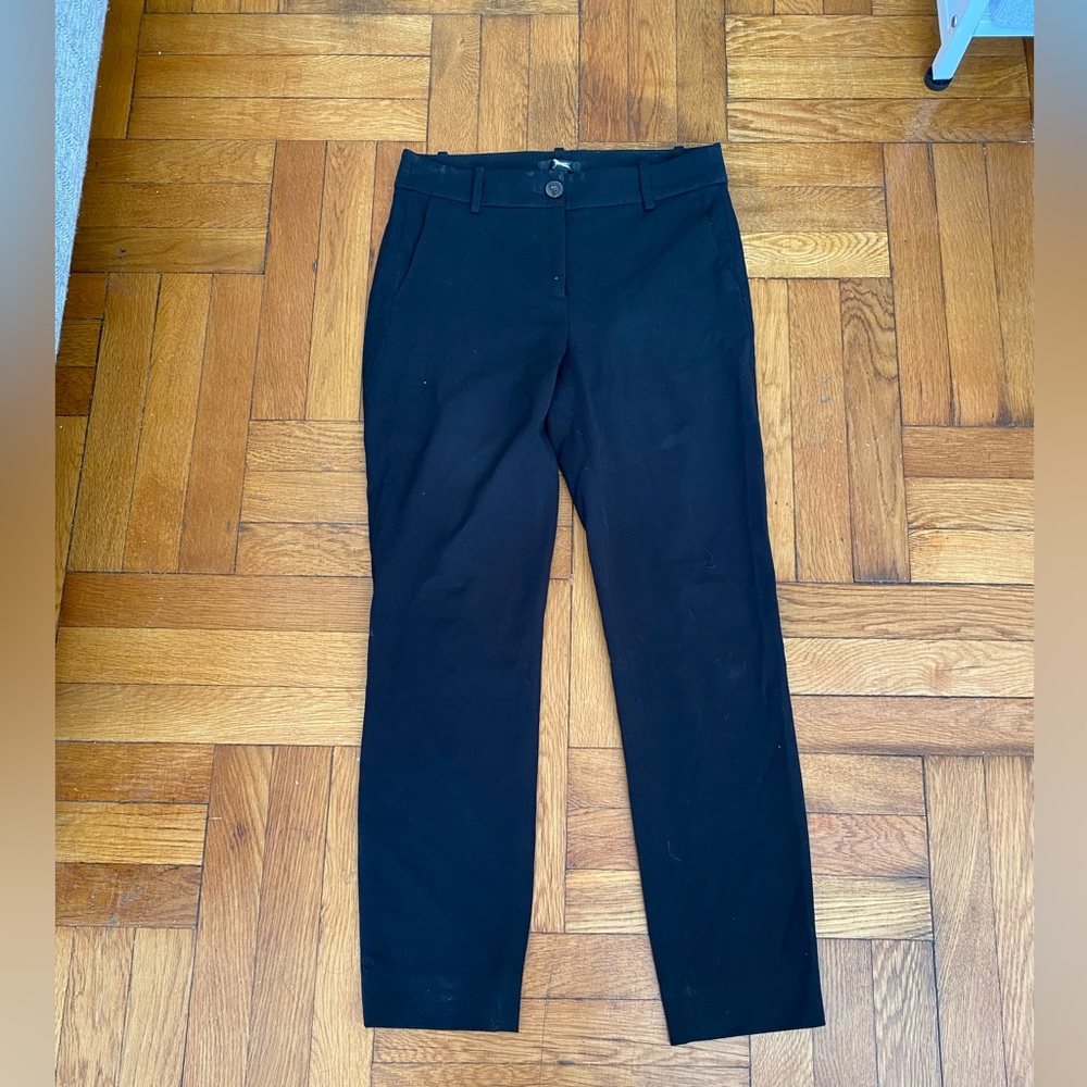 J.Crew Black Ankle Pants Size 0 Slim Work Career Stretch Trousers